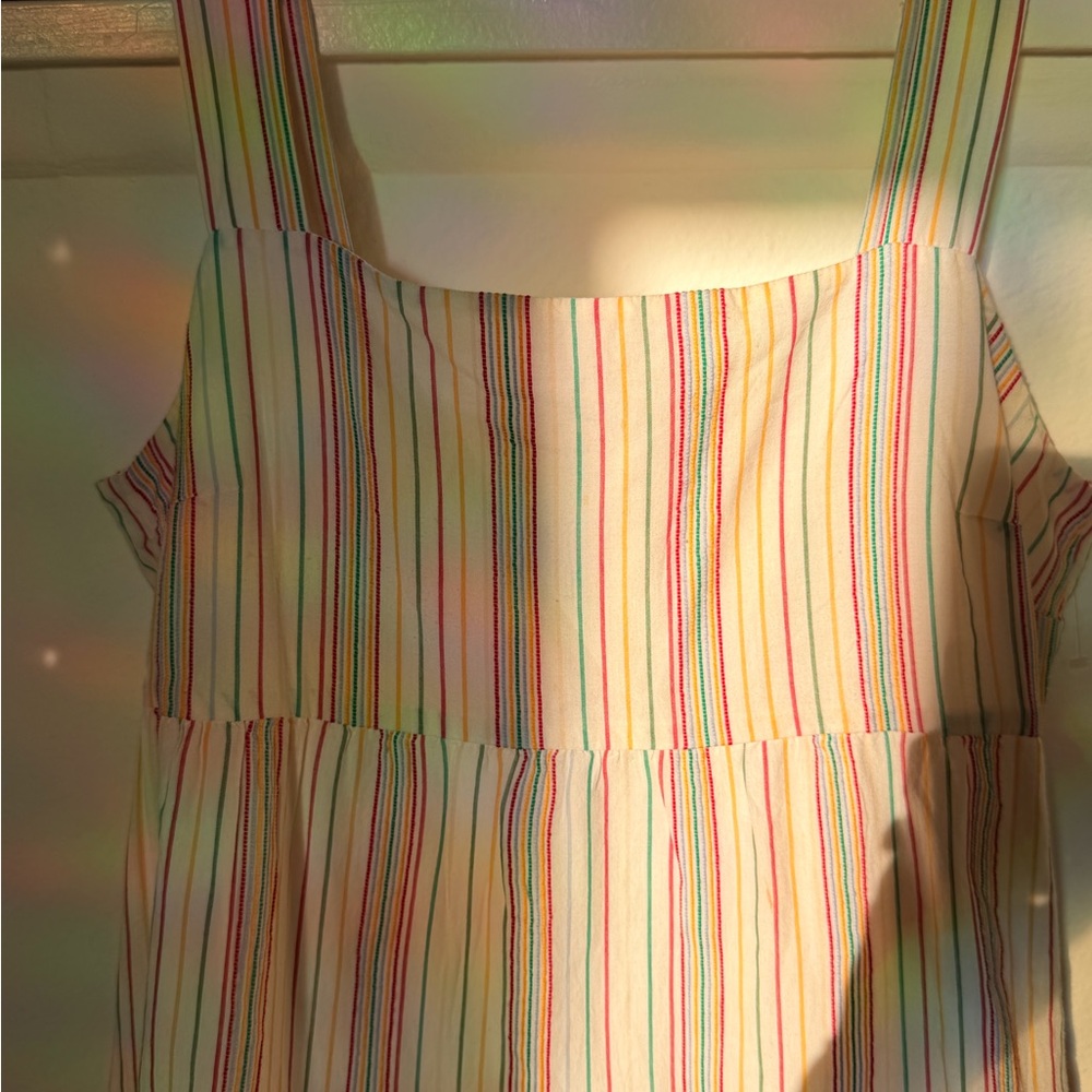 Madewell Button Back Multicolor Rainbow Striped M… - image 6